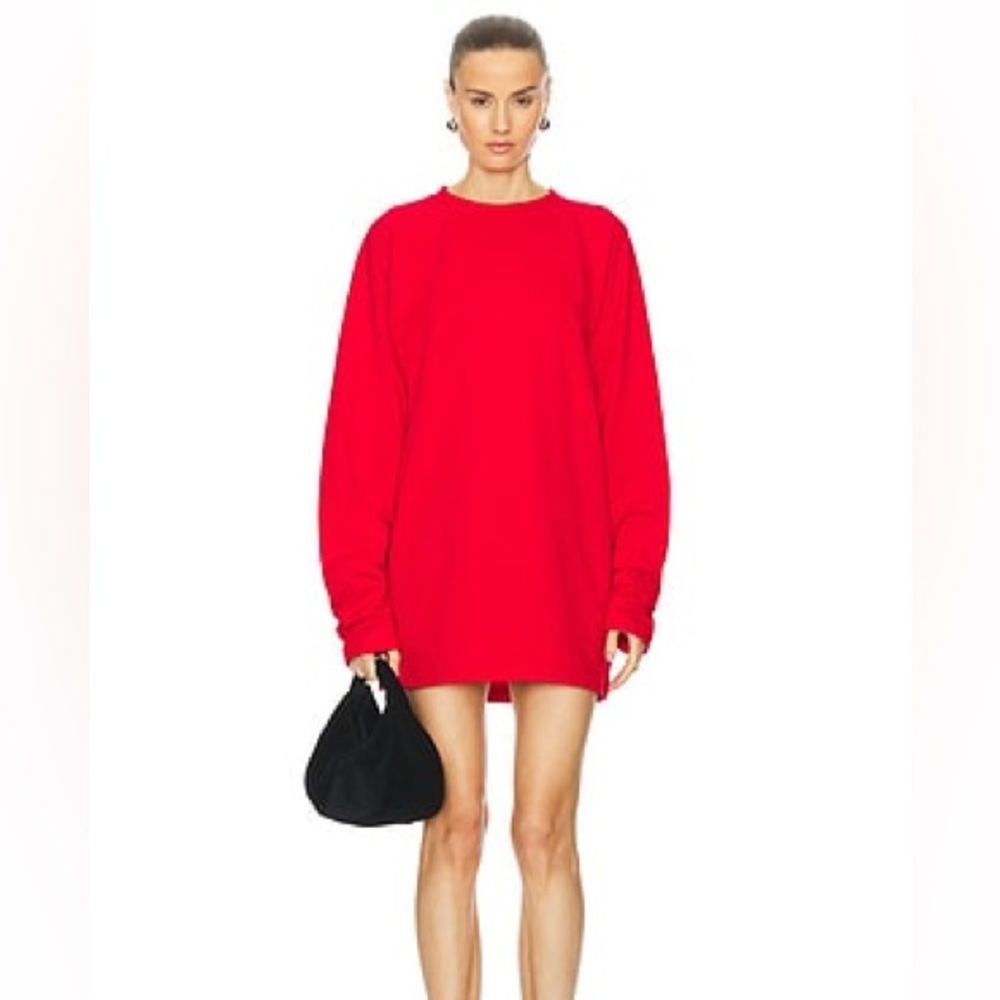 NWT Norma Kamali Raglan Mini Dress Tiger Red